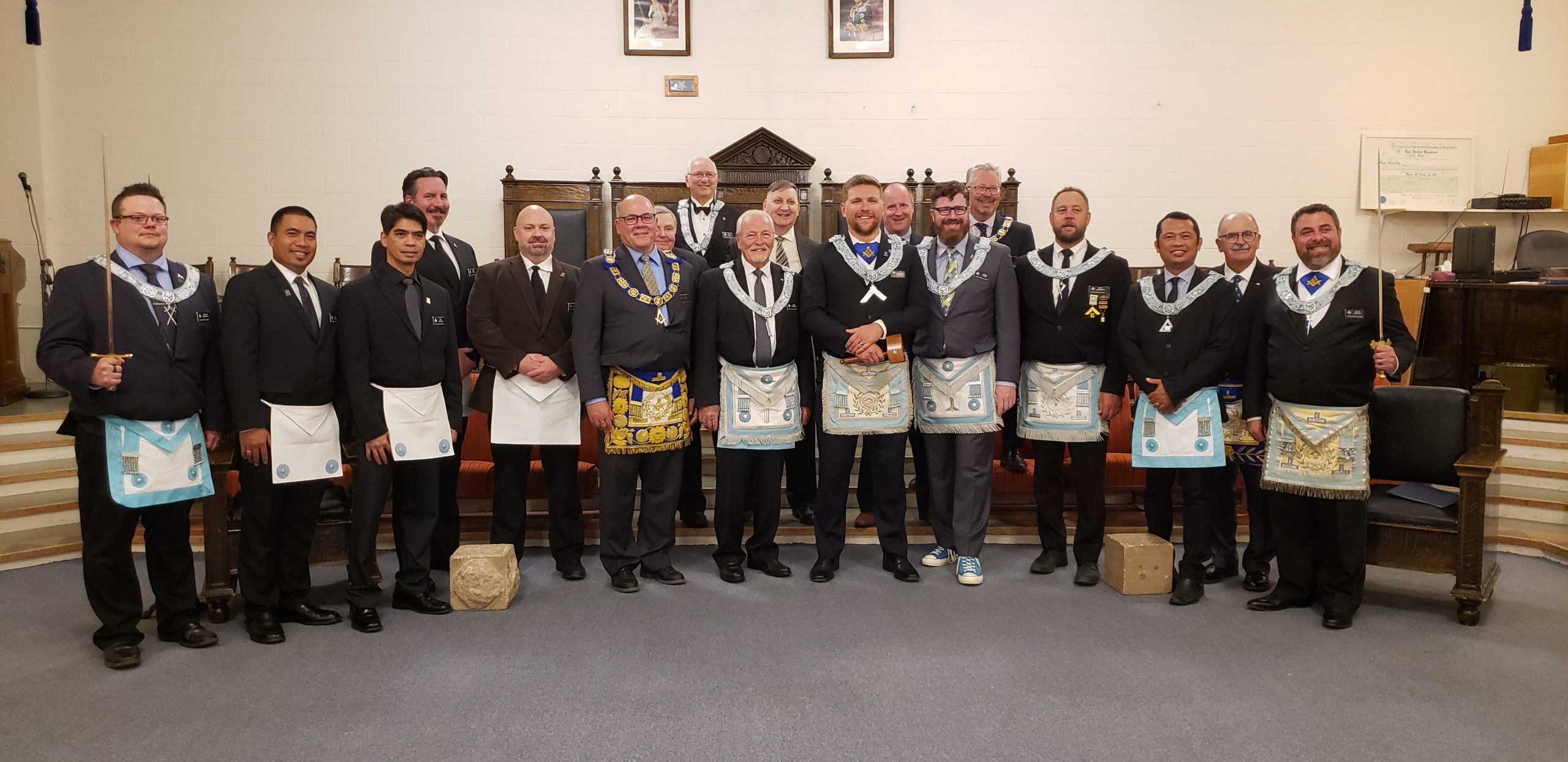 Officers of Mystic Tie Lodge No. 213 for 2020